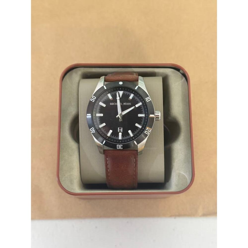 Michael Kors MK8859 Layton Brown Leather Men's Watch